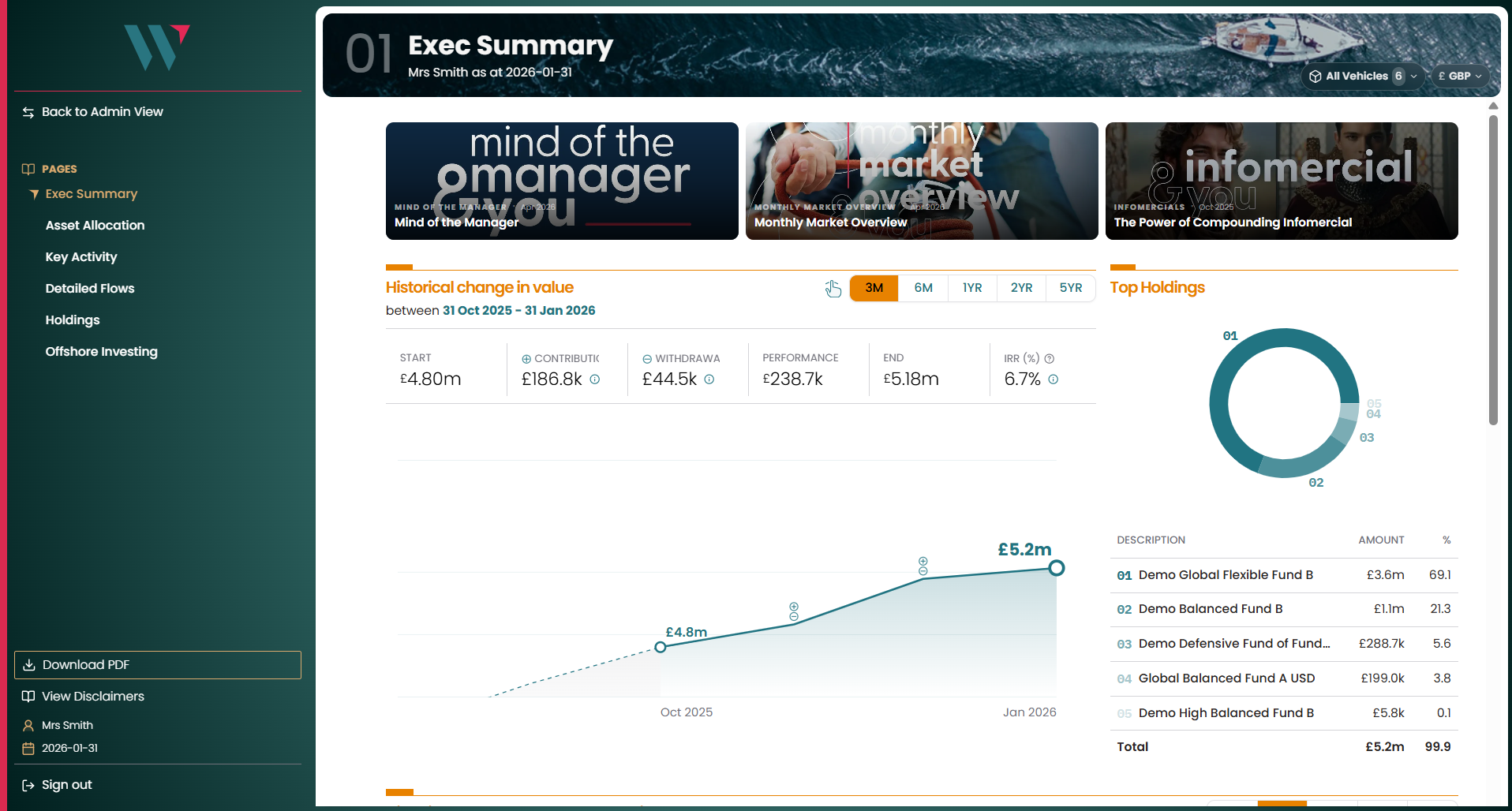 Client Portal Screenshot